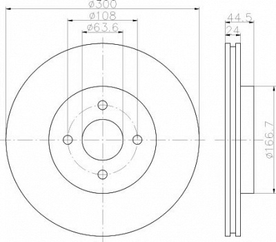 HELLA PAGID 8dd355112091 -  Тормозной диск